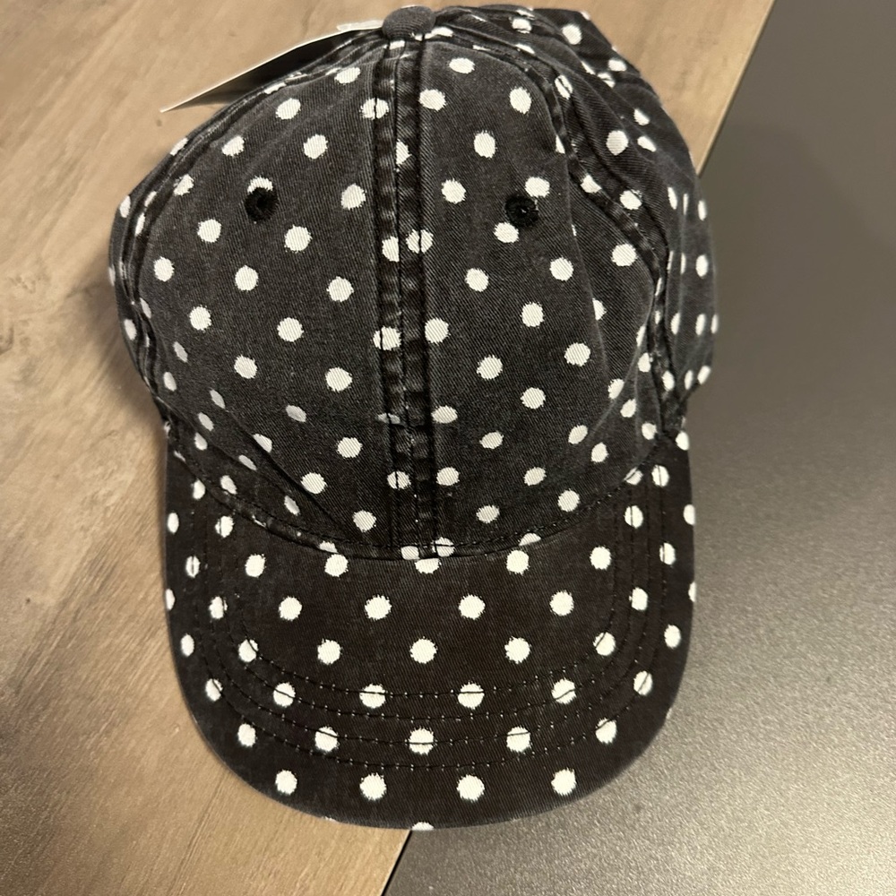 Black and White Polka Dot Hat NWT